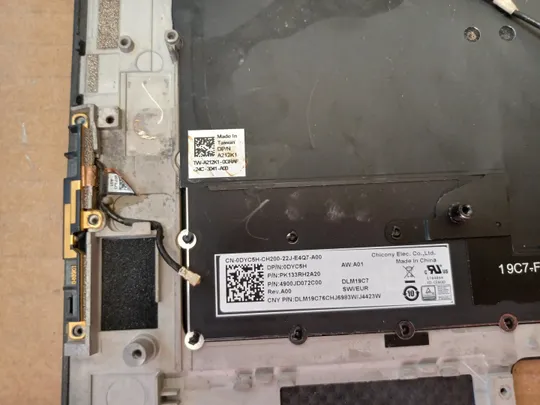 номер1051-6 корпус кришка 0TJP2V AQ3RH000112 з клавіатурою 0DYC5H PK33RH2A20  для Dell XPS 15 9500 9510 PRECISION 5550 5560 Палмрест корпус топкейс Верхня панель палмрест cover-C оригінал Торговий майданчик