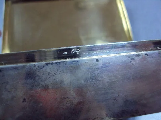 Купити Шкатулка гравировка листья серебро 800 проба Европа позолота вес 286 г размер 8,1х12х3,6 см №10297