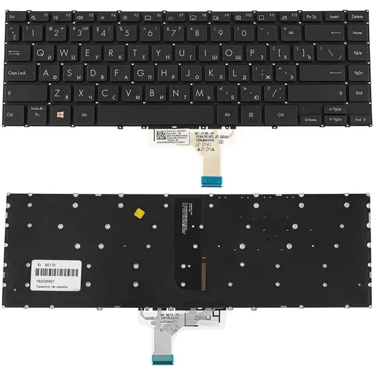 Клавиатура для ноутбука ASUS (UX363 series) rus, black, без фрейма, подсветка клавиш Ціна