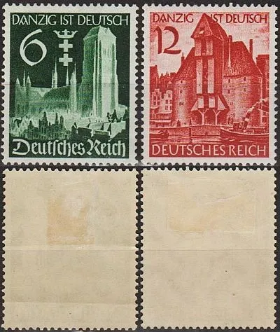 1939 - Рейх - Гданськ - німецький Mi.714-15 * Ціна