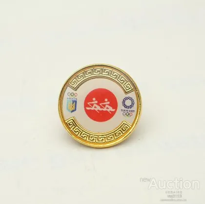 фото, Официальный значок НОК Украины- академическая гребля Олимпийские игры 2020 Токио