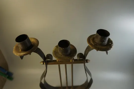 Подсвечник лира на 3 свечи высота 24,5 см №10630 З аукціону