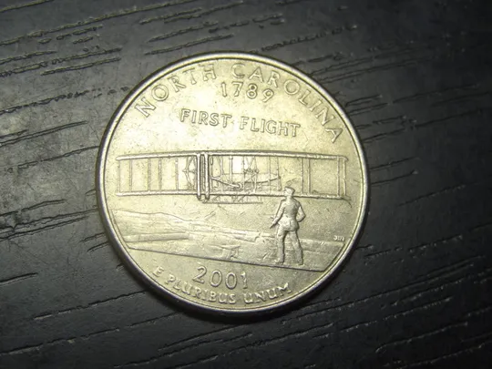 1/4 долара США 2001 P Північна Кароліна Ціна