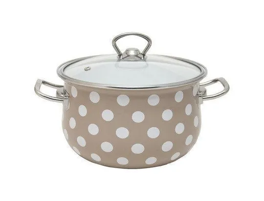 Кастрюля со стеклянной крышкой Infinity Горошек SD-1424-6470509 2.9 л 18 см Ціна