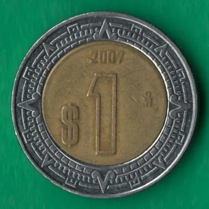 фото, 1 песо 2007 року Мексика [МШ1]