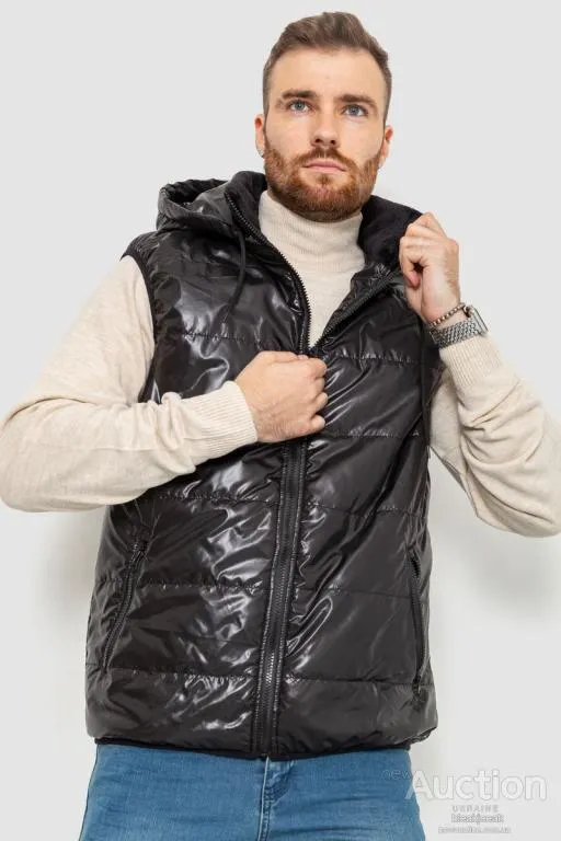 Жилетка мужская с капюшоном, цвет черный, 102R340-3 Ціна