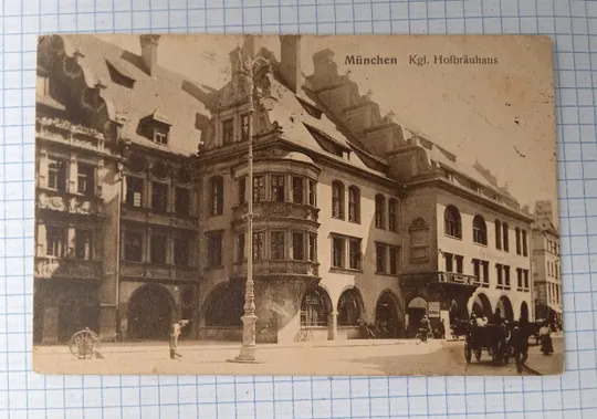 Поштова картка Пивоварня Hofbräuhaus 1912 р. Пиво Germany tN01 Ціна