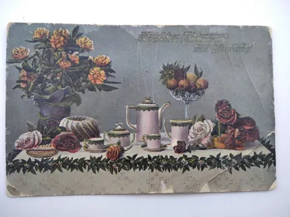 фото, Открытка с Германии. Натюрморт.1945 г.
