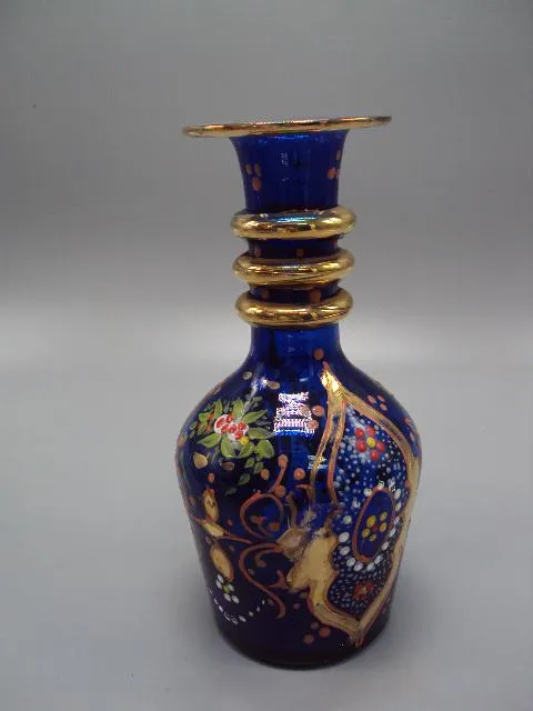 Колба для кальяна или ваза кобальт Иран король Шах Реза Пехлеви кобальтовое роспись 20,2 см №13949 Характеристики