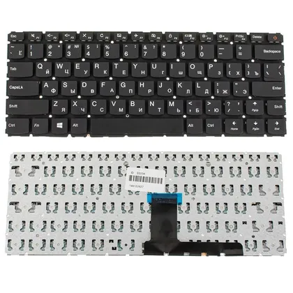 фото, Клавіатура для ноутбука LENOVO (IdeaPad 110-14IBR) rus, black, без фрейму
