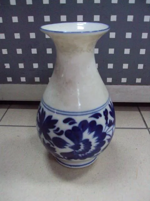 Ваза вазочка фарфор узор цветы роспись высота 20 см №10743 Недорого