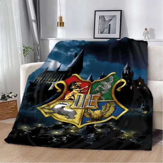 Плед 3D Замковый мир Гарри Поттера Магический плед с гербом 20222406_B 11619 135х160 см Ціна