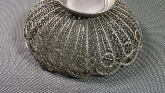 Скань ваза корзинка мельхиор советский БУ с дефектом Інтернет-аукціон