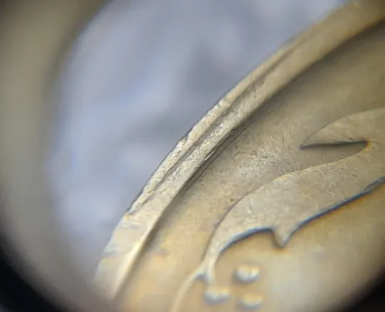 (2164) 50 копійок 1992 1ААк поворот (порушення соосності) + скол на канті + розкол в даті (50 копеек 1992 1ААк брак) Продаж