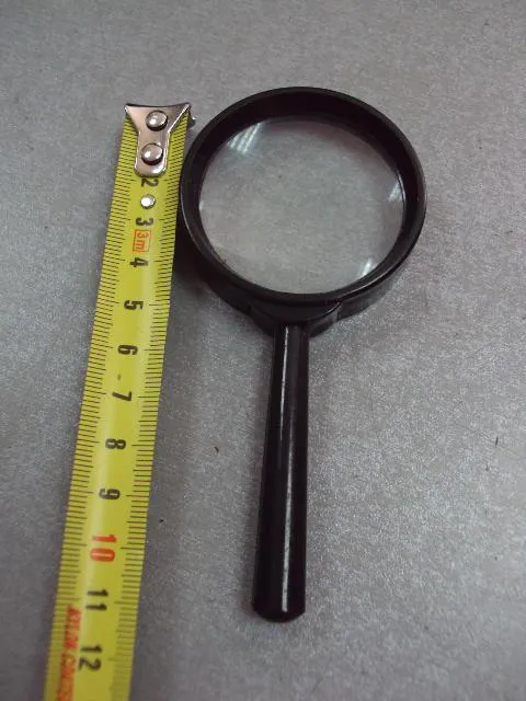 Линза ручная лупа увеличительное стекло длина 11,5 см, диаметр 5,3 см №11732 Недорого