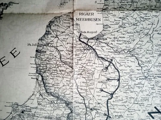 Мапа всіх театрів військових дій Перша світова, вересень 1915  (оригінал) Німеччина Інтернет-аукціон