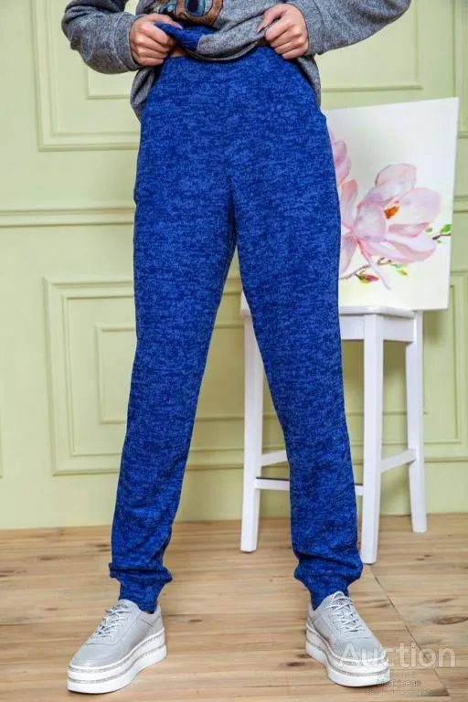 Женский костюм штаны + кофта, серо-синего цвета, 172R1211 Недорого