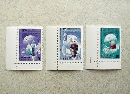 фото, Серія поштових марок СССР " Космос " 1987 рік