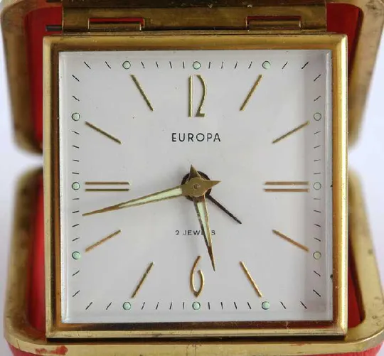 Дорожній годинник будильник EUROPA №2 1970-ті Germany Недорого