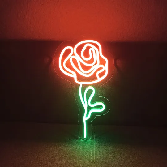 Купити Неоновий світильник Троянда 200х380 acr-n000047