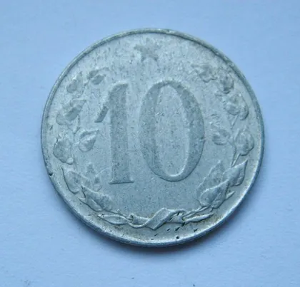 фото, 10 гелерів = 1958 р. = ЧЕХОСЛОВАЧЧИНА