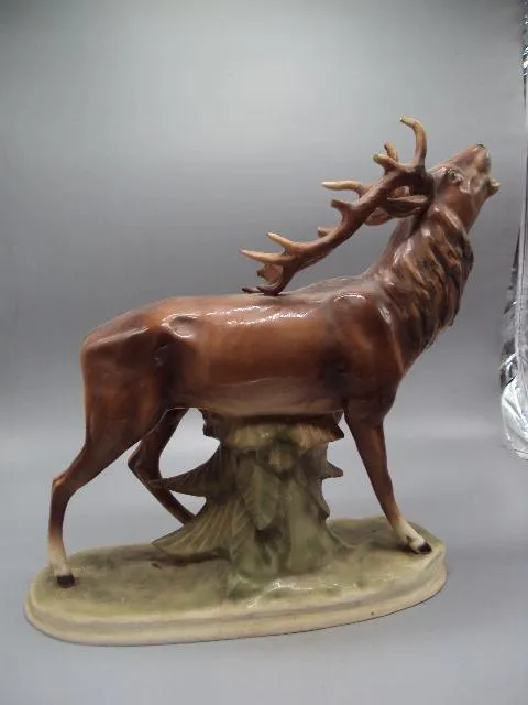 Фигура керамика Германия Sitzendorfer Porcelain Works олень большой высота 34 см под реставрацию №20 Характеристики