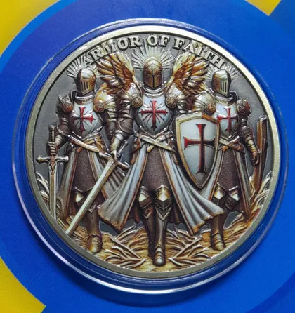 фото, Сувенірна монета: " Три Воїна ".