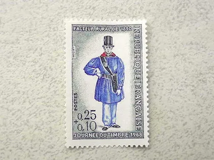 фото, Поштова марка Франція 1968 рік **