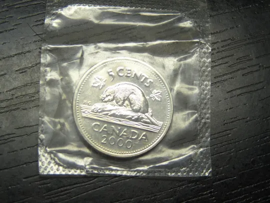 5 центів Канада 2000 W UNC в запайці Ціна