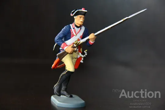 Купити американец пруссак СТРЕЛОК-мушкетер PREISER ELASTOLIN 70мм ФРГ №541137