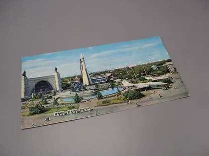 фото, Открытка москва вднх у павильона космос ссср 1974 год №18688ч