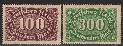 фото, 1922 - Німеччина - Стандарт - Цифри Mi.219 221 *