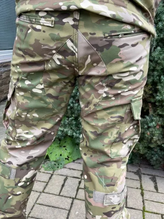 Брюки тактические на флисе мультикам Турция ВСУ (ЗСУ) 8816 XL хаки Недорого