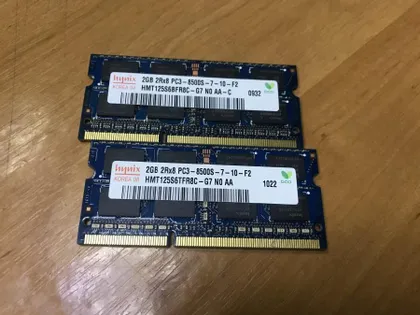 фото, 4GB 2+2 Оперативна память hynix 2gb 2rx8 pc3-8500s-7-10-f2