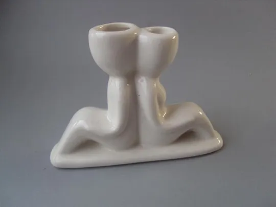 Фигура фарфор подсвечник миниатюра пара сидит №10352 Характеристики