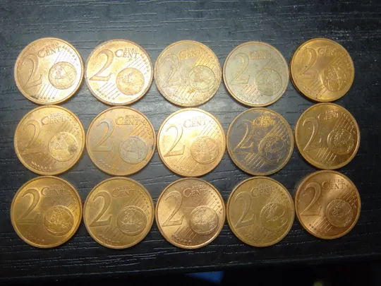 Купити 2 євроцента Франція (порічниця), 15шт, всі різні