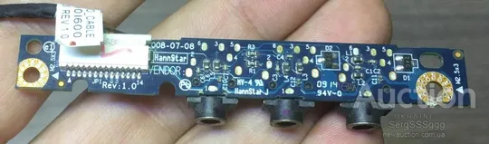 Купити Плата аудио разъемов HP Pavilion DV7-1166eg, (Audio Cable DC02000i600 Rev:1.0, jak00 ls-4081p)