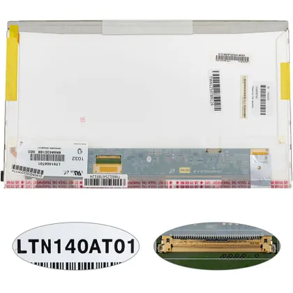 фото, Матриця 14.0 LTN140AT01 (1366*768, 40pin, LED, NORMAL, глянцева, роз'єм ліворуч знизу) для ноутбука (renew)