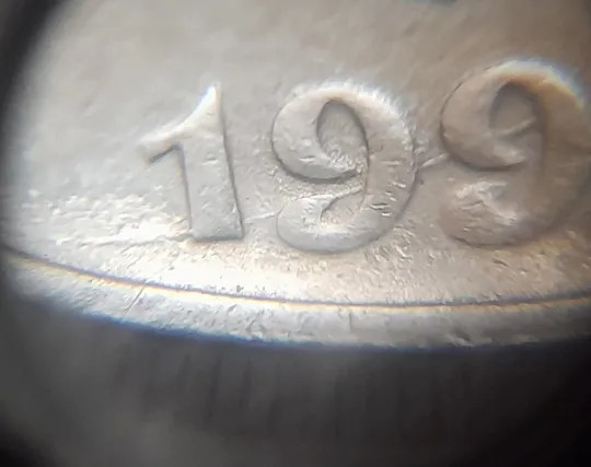 (5994) 25 копійок 1992 2ААм царапини штемпеля в році карбування + зміщення зображення на реверсі (25 копеек 1992 2ААм перепутка брак) З аукціону