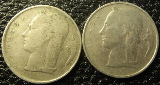 Купити 5 франків 1949 Бельгія (два різновиди)