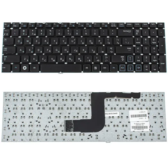 Клавіатура для ноутбука SAMSUNG (RC508, RC510, RC520, RV509, RV511, RV513, RV515, RV518, RV520) ukr, black, без рамки Ціна