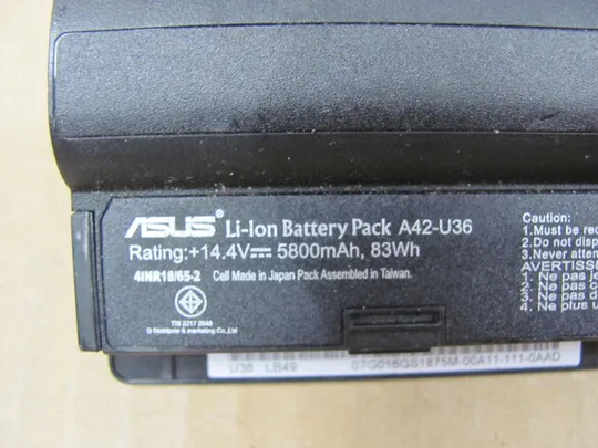 акб оригінал, Акумуляторна батарея, живлення, Оригінальна батарея A42-U36 14.4V 83WH для ASUS U36 U36J U36S U36SD U36JC U36SG U36K U82E U82U U84S U32 U44SG U84SG Характеристики