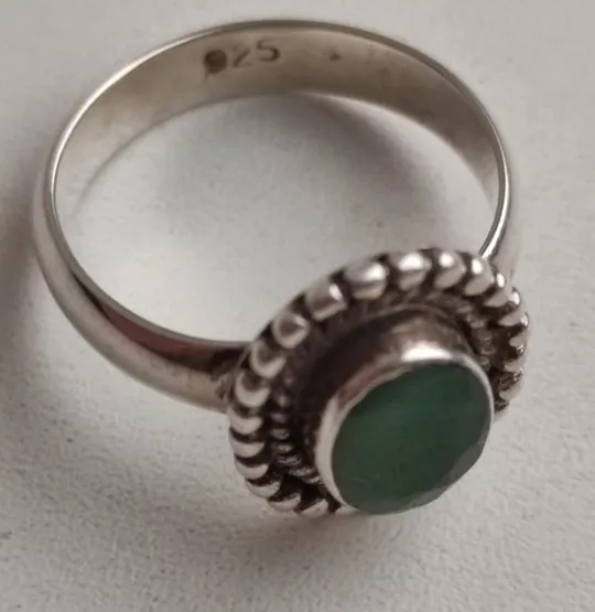 Кольцо женское серебро 925 камень жадеит  bm393 Ціна