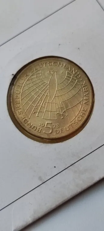 5 марок 1973 года серебро Николай Коперник монета запечатана в конверте gn656. Ціна