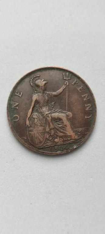 Купити Медная монета 1 пенни 1914 год Король Британии Георг Пятый, хорошее состояние gp264