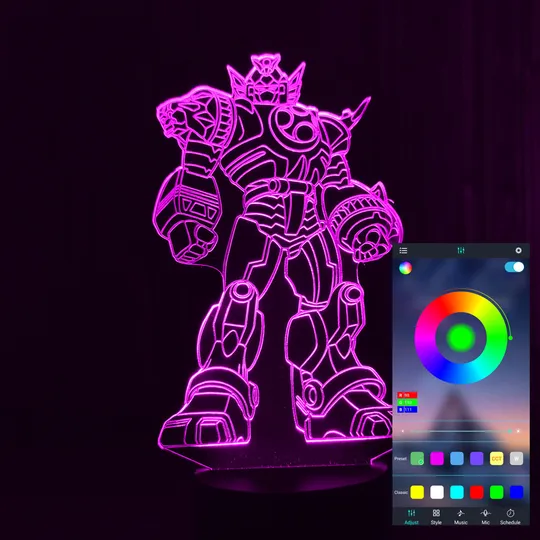 Акриловий світильник-нічник керування з телефона Трансформер tty-n001331 Ціна