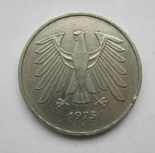 Купити 5 МАРОК = 1975 г. = J = ФРГ - ГЕРМАНИЯ