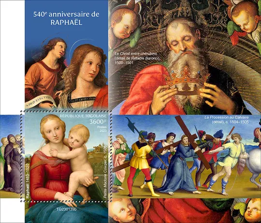 Того - Живопись-Рафаэль-2023. Чистый полный красивый комплект-Блок+М/Лист.MNH. Ціна