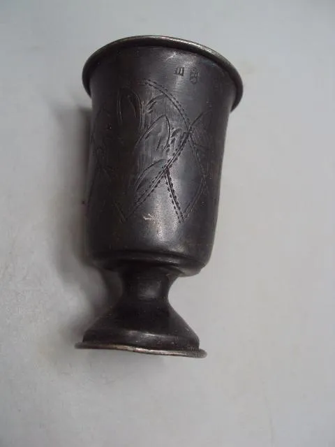 Рюмка стопка серебро 84 проба голова вес 26,85 г высота 6,6 см, диаметр 4,2 см №325 Характеристики