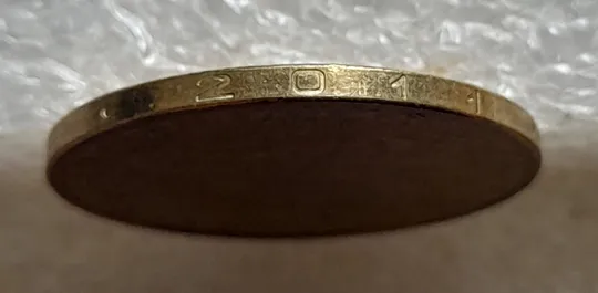 (6902) 1 гривня 2011 здвоєння вверх букви "Я" в слові "ГРИВНЯ" на аверсі (1 гривна 2011 брак) Інтернет-аукціон